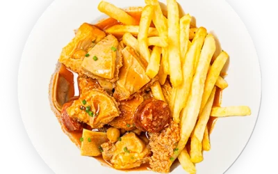 Callos de ternera guisados con careta de cerdo y chorizo